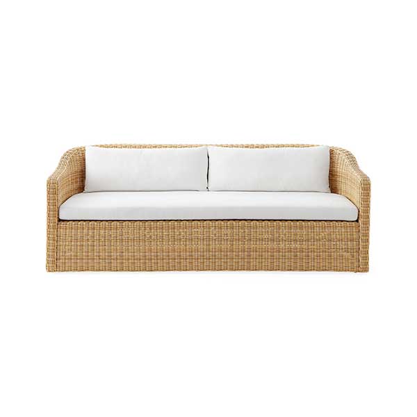 Tofino Sofa - Light Dune - waterproof and UV-resistant all-weather woven wicker outdoor couch