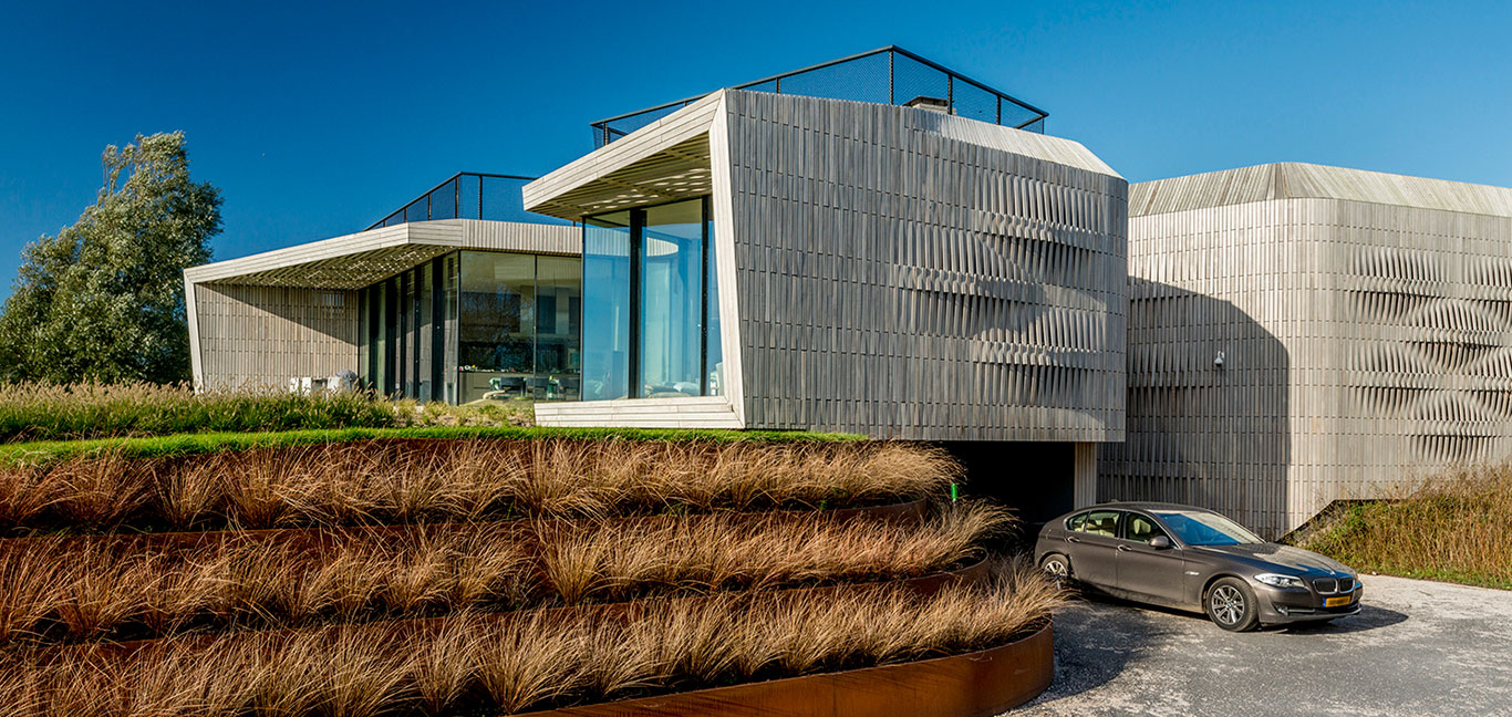 W.I.N.D House exterior by UNStudio - spectacular contemporary smart home in Noord-Holland, The Netherlands