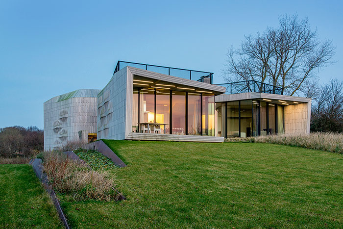 W.I.N.D House exterior by UNStudio - spectacular contemporary smart home in Noord-Holland, The Netherlands