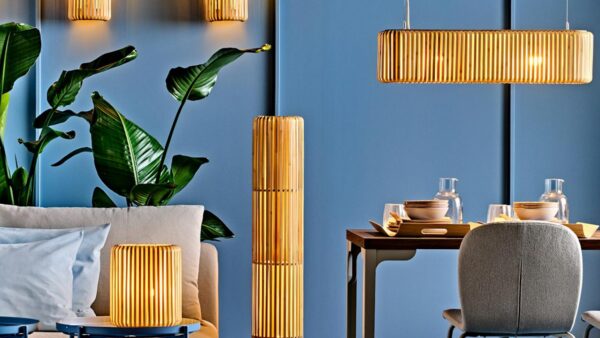IKEA's New VARPTROSS Collection Turns Handwoven Bamboo Into Sculptural Lighting