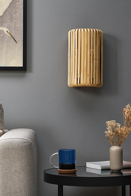 VARPTROSS wall lamp, bamboo, IKEA