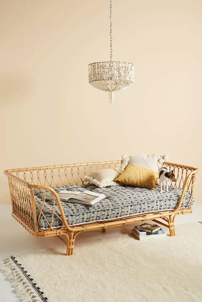 Stylish rattan daybed