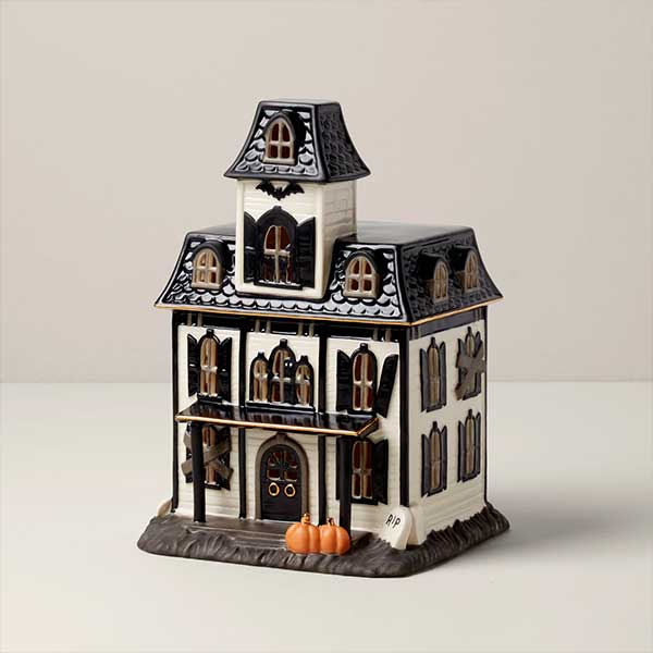 Vintage Halloween Light-Up House Figurine