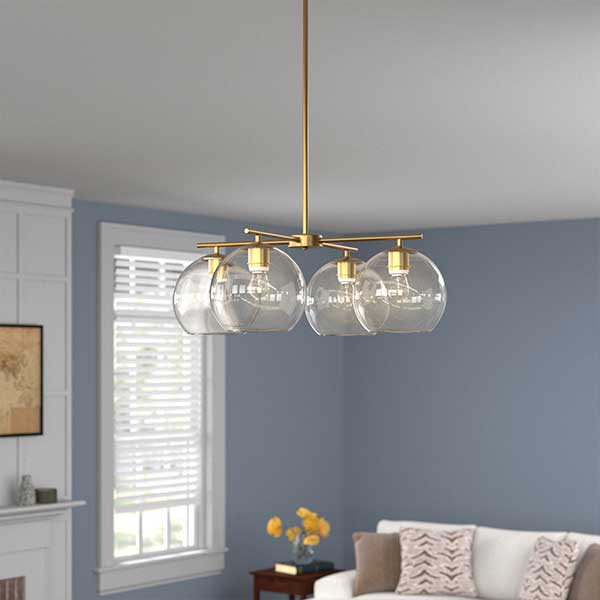 Vivan 4 - Light Dimmable Sputnik Sphere Chandelier