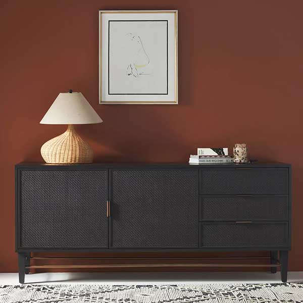 Wallace Cane and Oak Sideboard