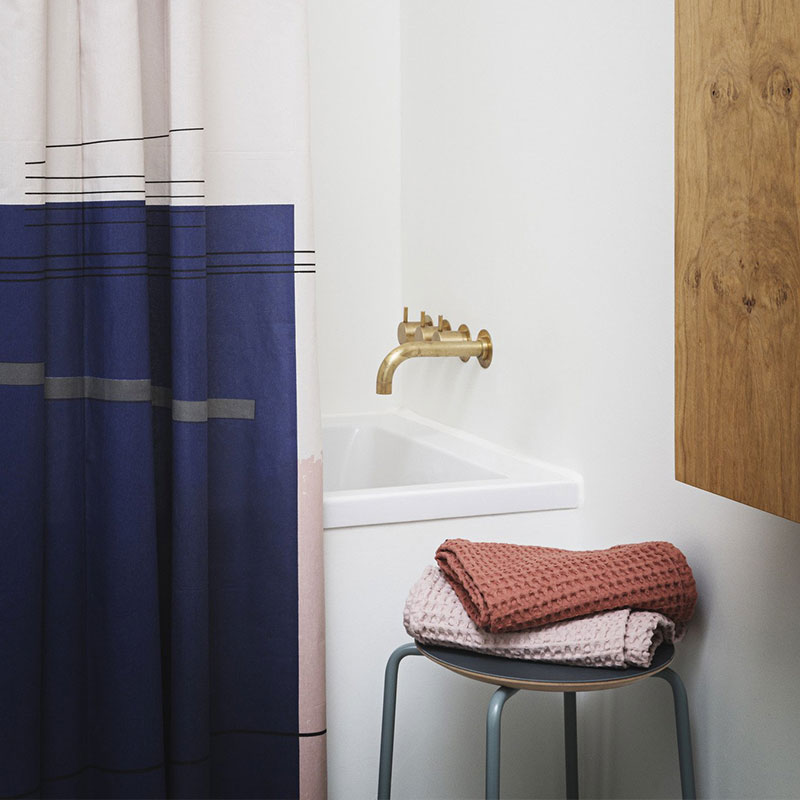 10 Stylish Shower Curtains For A Modern, Hotel Collection Color Block Shower Curtain