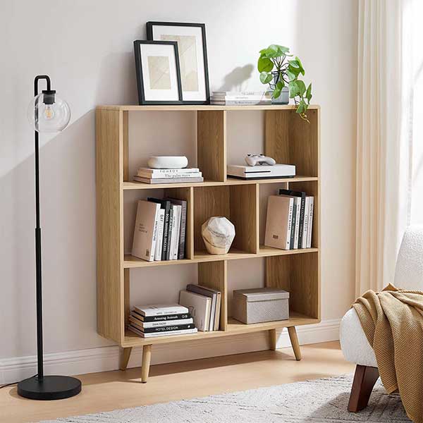 52.5" H x 45" W Wood Cube Bookcase