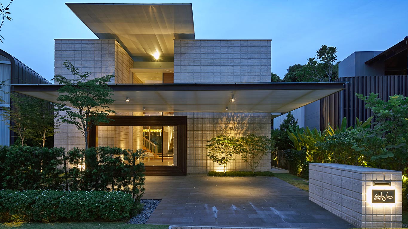 zen courtyard contemporary home singapore